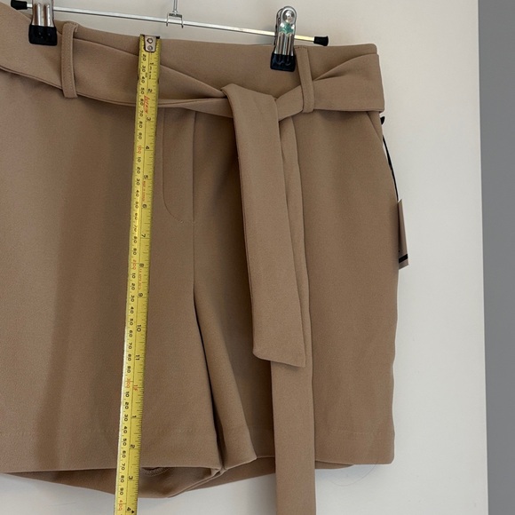 NWT - Jules & Leopold Taupe Paperbag High-Waist Tie Shorts - Size S - Picture 6 of 8